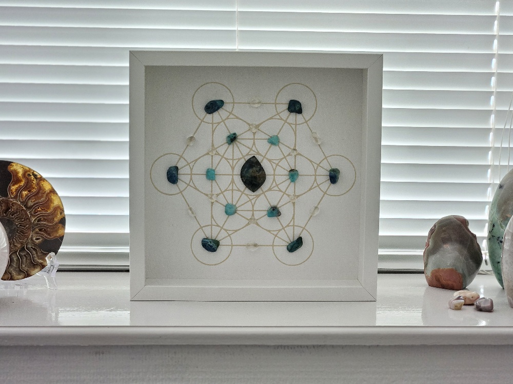 Mineral art afstemming in steen: Veld van heling